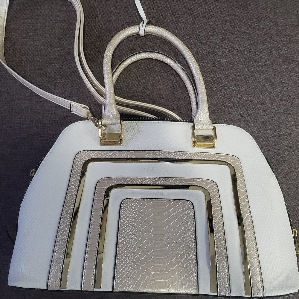 ALDO white satchel purse  (used)